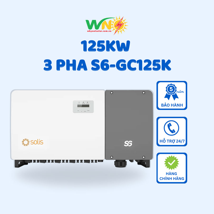 Inverter Solis 125KW 3 pha - S6-GC125K