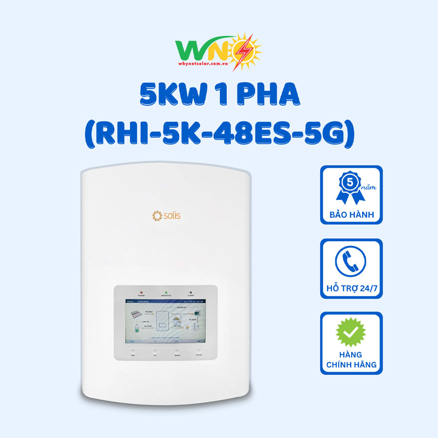Inverter Solis Hybrid 5KW 1 pha (RHI-5K-48ES-5G)