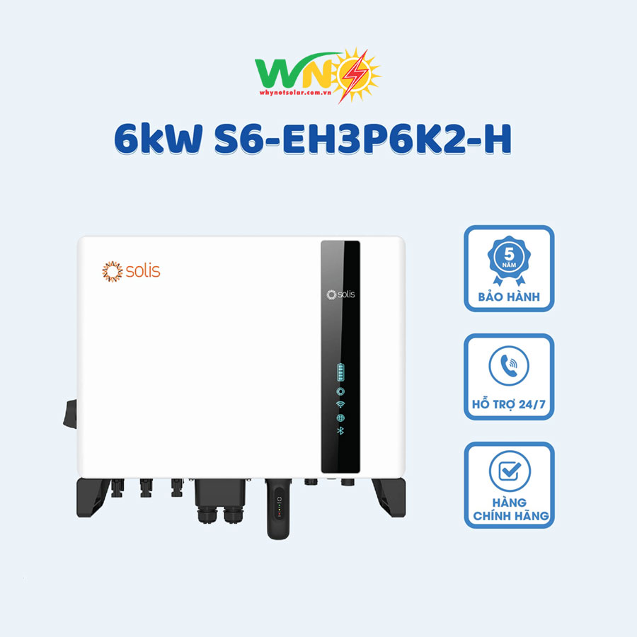 Inverter Hybrid Solis 6kW S6-EH3P6K2-H - Inverter 6KW